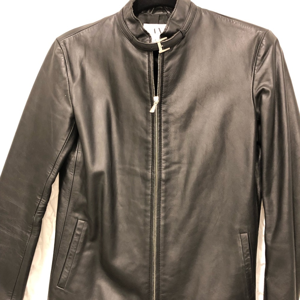 Leather moto jacket